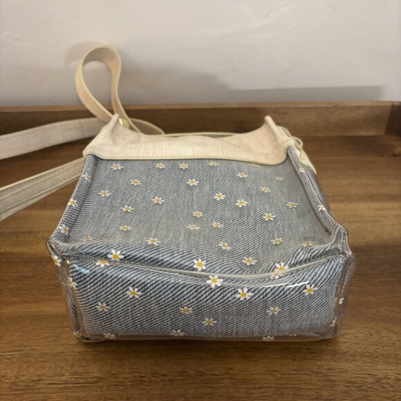 Hammitt Davis Small Undercover Daisy Cream Blue Vintage '21 Crossbody w Dust Bag - Picture 8 of 14